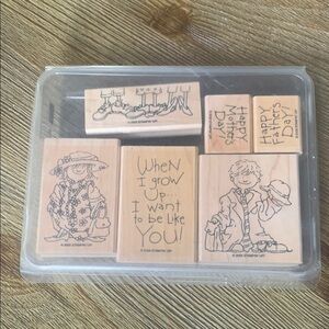 Stampin’ Up! Rubber Stamp Set When I Grow Up Set of 6